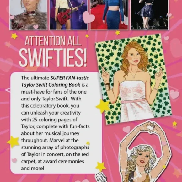 Taylor Swift Coloring & Activity Book - Picture 6 of 8
